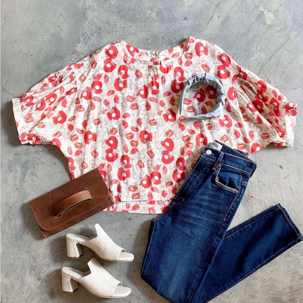 The Korner poppy blouse
